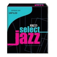 D'addario Rico Select Jazz Soprano Sax Reeds, Unfiled Strength 2 Hard 10-pack 