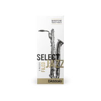 D'Addario Select Jazz Filed Baritone Saxophone Reeds, Strength 3 Soft, 5-pack