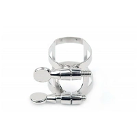 Rico Ligature & Cap, Tenor Sax for Hard Rubber Mouthpieces, Nickel Plated