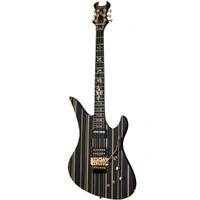 Schecter Synyster Custom-S Floyd Electric Guitar,  - Gloss Black / Gold 