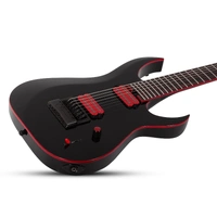 Schecter Sunset-7 Evertune Red Dawn 7-string Baritone Electric Guitar - Gloss Black
