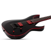Schecter Sunset-6 ET EX Red Dawn Baritone Electric Guitar - Gloss Black