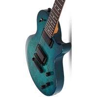 Schecter Solo-II Standard 6 String Electric Guitar - Ocean Blue Burst Burl