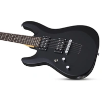 Schecter C-6 Deluxe Left Hand Electric Guitar - Satin Black SCH433