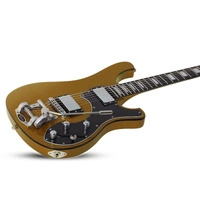 Schecter Stargazer 6 Vibrato Electric Guitar in Metallic Gold