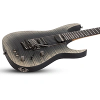 Schecter 6 String Electric Guitar Banshee Mach 6 Floyd Rose Sustainiac Fall Out Burst Finish 