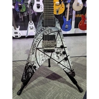 Schecter Randy Weitzel V-7 FR Ouija - Satin White  Electric Guitar