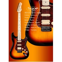 SQOE SEST250 Electric Guitar with Gig bag - Sunset