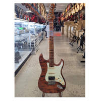 SQOE SEST980 Retro Grilled Electric Guitar with Gig bag - High Gloss