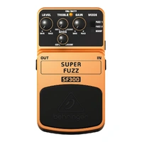 The Behringer 3-Mode SF300 Super Fuzz, Grunge And Gain Distortion Effects Pedal