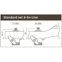 Gotoh SG381 MGT Locking Tuning Key Set - 6 in Line Staggered Posts Chrome