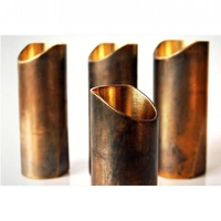 The Rock Slide Aged Brass Swamp Guitar Slide - Small