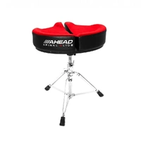 Ahead Spinal-G Saddle  Drum Throne - Red - 3 Leg Base