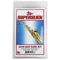 Superslick Alto Sax Care Kit includes Cork Grease Vandoren Juno Reed pullthrough