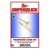 Superslick Trombone  Care Kit - Valve oil Brushes Slide oil cloth etc