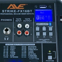 AVE Strike-FX 16 Bluetooth PA Mixer with FX & USB – 18 Channel