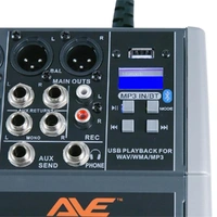 AVE Strike-FX 6 Bluetooth PA Mixer with FX & USB – 6 Channel