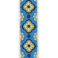 D'Addario Woven Guitar Strap, Latin Tile Art, Blue