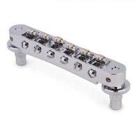 TonePros TP6R Tune-o-matic Bridge with Roller Saddles - Small Posts Chrome