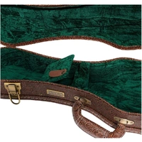 Deluxe Shaped Tenor Ukulele Hard Case Paisley Brown