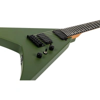Spira V-400 MGR Flying-V Body Electric Guitar - Satin Dark Green