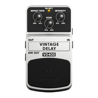 Behringer VD400 Vintage Delay Guitar Effects Pedal