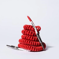 Voltage Vintage Coil 25ft Coiled Guitar Cable straight  / Straight  -  Red
