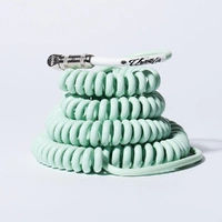 Voltage Vintage Coil 25ft Coiled Guitar Cable straight  / Right Angle -  Surf Green