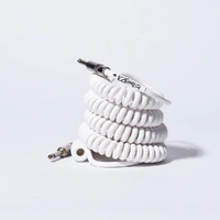 Voltage Vintage Coil 25ft Coiled Guitar Cable straight  / Straight -  White