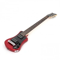 Hofner Shorty Deluxe Electric Guitar with Gig Bag - Red