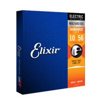 Elixir 12057 Nanoweb Coating Electric Guitar Strings, 7-String Light 10-56