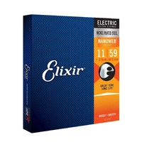 Elixir 12106 Nanoweb Coating Electric Guitar Strings, 7-String Medium 11 - 59