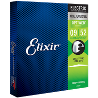 Elixir 19007 Optiweb Electric Guitar Strings - .009-.052 Super Light 7-string