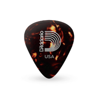 D'Addario Shell-Color Celluloid Guitar Picks, 25 pack, Light