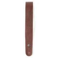 D'Addario Slim Garment Leather Guitar Strap, Brown