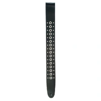 D'Addario Metal Collection Leather Guitar Strap, Grommet 1