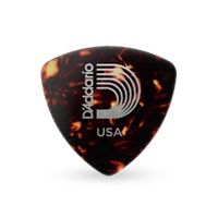 D'Addario Shell-Color Celluloid Guitar Picks, 10 picks ,  Light , Wide Shape