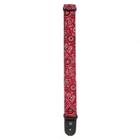 D'Addario Woven Guitar Strap, Bandana Red