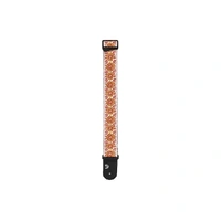 D'Addario Woven Guitar Strap, Peace Love, Pink and White