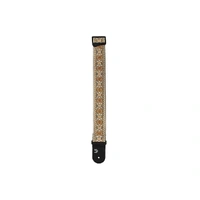D'Addario Woven Guitar Strap, Peace Love, Orange Pattern