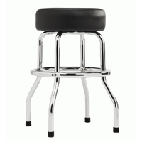 Ibanez  Branded Bar Stool in Chrome with Black Padded Top - IBS50E1