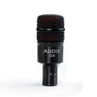 Audix D4 Hypercardioid Low-frequency Microphone for Kick Drum and Toms