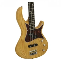 Aria 313MK2 Detroit Series 4-String Electric Bass Guitar in Open-Pore Natural Finish