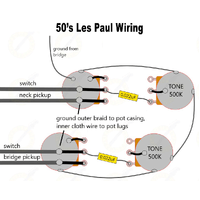 Big Bang Tone Custom  Prewired Kit for Gibson Les Paul - Long Shaft