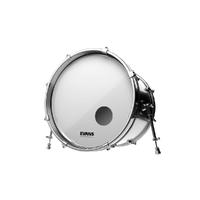 Evans EQ3 Resonant Smooth White Bass Drum Head, 18 Inch