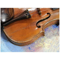  Fine Antique French Violin Labeled F. Breton Made in Mirecourt circa 1850