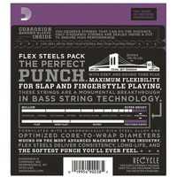 D'Addario EFX160 Flexsteels Long Scale Bass Guitar Strings (50 - 105) 