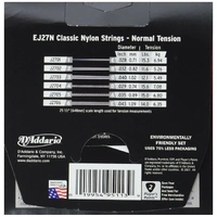 D'Addario EJ27N Student Nylon Classical Guitar Strings, Normal Tension