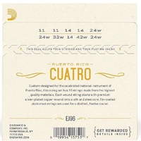 D'Addario EJ96 Cuatro-Puerto Rico Strings Silverwound 10-String  - b4 SETS