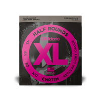 D'Addario ENR71M Half Round Bass Guitar Strings, Regular Light, 45-100, Medium Scale